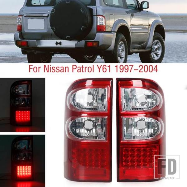 【並行輸入品】日産 2個 パトロール Y61 1997-2004 LED リアバンパーテールライトブ...