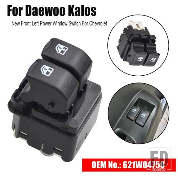 【並行輸入品】シボレー 621W04750 パワーウィンドウスイッチボタン黒プラスチックアベオ KA...