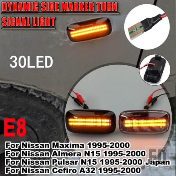 【並行輸入品】日産 流れる LED サイドマーカーダイナミックウィンカーライトランプ マキシマスカイ...