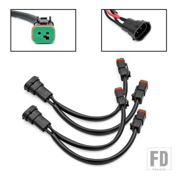 【並行輸入品】Y字型H8 H11 H9 880 881DEUTSCH DT DTP 2ピンコネクタ配...