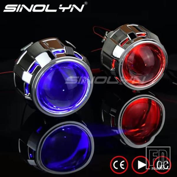 【並行輸入品】SINOLYN 2.5インチ ヘッドライトレンズ デビルアイズ バイキセノン プロジェ...