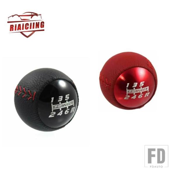 【並行輸入品】ホンダ シビック JDMスタイルのMUGENプレミアムレザーアルミギアシフトノブCRZ...