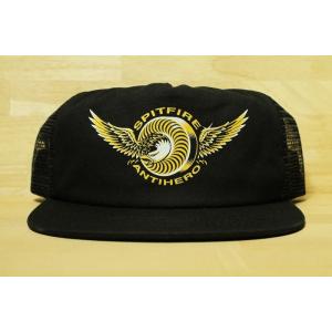 SPITFIRE × ANTI HERO (スピットファイヤー,アンタイヒーロー,コラボ,メッシュキャップ) CLASSIC EAGLE Trucker Hat black｜oddball-skate-snow