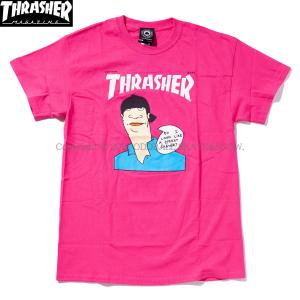 THRASHER GONZ COVER S/S TEE pink スラッシャー マークゴンザレス Tシャツ｜oddball-skate-snow