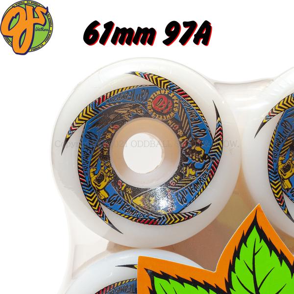 OJ WHEEL TEAM RIDER SPEED WHEEL white 61mm 97a オージ...