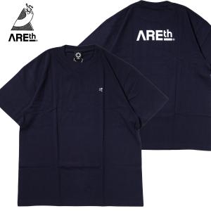 AREth LOGO S/S TEE navy/white print アース Tシャツ｜oddball-skate-snow