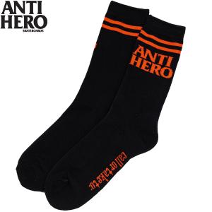アンタイヒーロー 靴下 ANTI HERO BLACKHERO IF FOUND SOCK black/red｜oddball-skate-snow