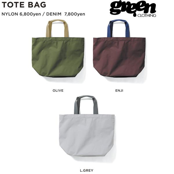 22-23 GREEN CLOTHING TOTE BAG グリーンクロージング ナイロン トートバ...