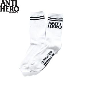 アンタイヒーロー 靴下 ANTI HERO BLACK HERO IF FOUND SOCK white/black｜oddball-skate-snow