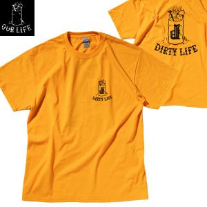 OURLIFE DIRTY LIFE S/S TEE gold アワーライフ 半袖Tシャツ｜oddball-skate-snow