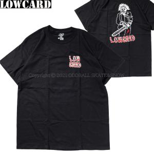 LOWCARD LEATHER FAEC S/S TEE black ローカード Tシャツ｜oddball-skate-snow