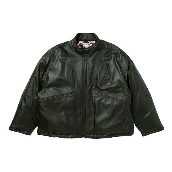 EVISEN SINGLE LEATHER DOWN JKT エビセン レザー ダウンジャケット