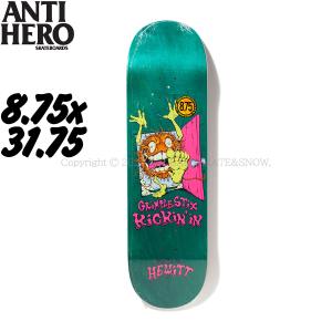 アンタイヒーロー 8.75インチ スケボー デッキ ANTI HERO SKATEBOARDS HEWITT ASPHALT ANIMALS BY GRIMPLESTIX 8.75｜oddball-skate-snow