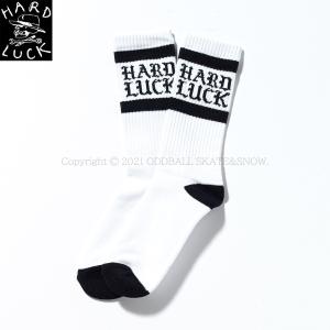 HARD LUCK OLD HAND SOCKS white ハードラック ソックス 靴下｜oddball-skate-snow