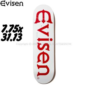 EVISEN 7.75インチ EVI-LOGO WHITE MELLOW CONCAVE 7.75 エビセン スケートボード ゑ スケボー デッキ｜oddball-skate-snow