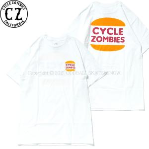 CYCLE ZOMBIES BURGER Standard S/S T-Shirt White サイクルゾンビーズ Tシャツ｜oddball-skate-snow