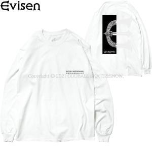 EVISEN E RECTANGLE L/S TEE White エビセン ロンＴ 長袖Ｔシャツ｜oddball-skate-snow