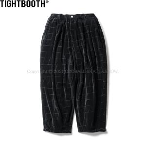 タイトブース TBPR TIGHTBOOTH T VELOUR BALLOON PANTS Black ベロア