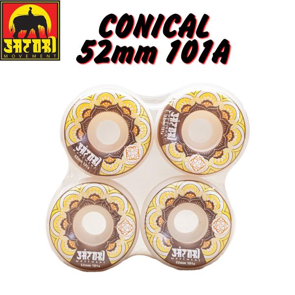 SATORI WHEEL MANDALIC V3 CONICAL 52mm 101A brown/y...