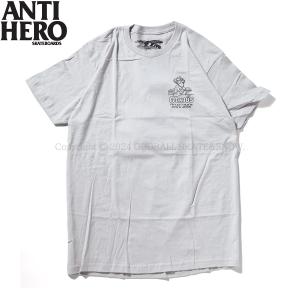 アンタイヒーロー Tシャツ ANTI HERO THE GENIUS S/S TEE Silver｜oddball-skate-snow