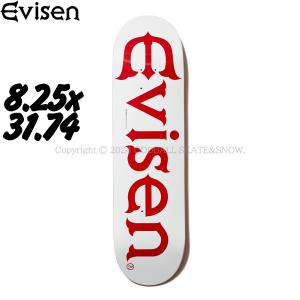 EVISEN 8.25インチ EVI-LOGO WHITE MELLOW CONCAVE 8.25 エビセン スケートボード ゑ スケボー デッキ｜oddball-skate-snow