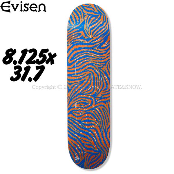 EVISEN SKATEBOARDS 8.125インチ ZEBRA TIGER LOGO DEEP ...