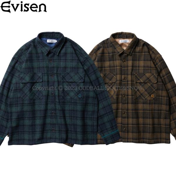 EVISEN SKATEBOARDS STRANGER SHIRT エビセン ネルシャツ 長袖シャツ