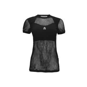 アクリマ ウールネットライト Tシャツ ベースレイヤー ACLIMA Wool Net Light T-shirt Jet Black WOMAN