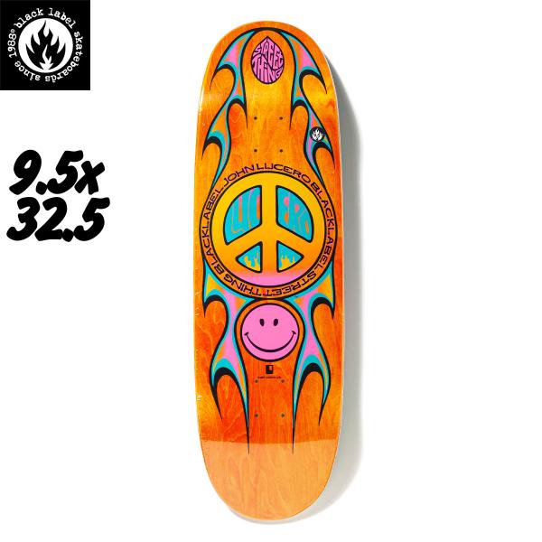 ブラックレーベル 9.5インチ スケボー デッキ カスタムシェイプ BLACK LABEL LUCE...