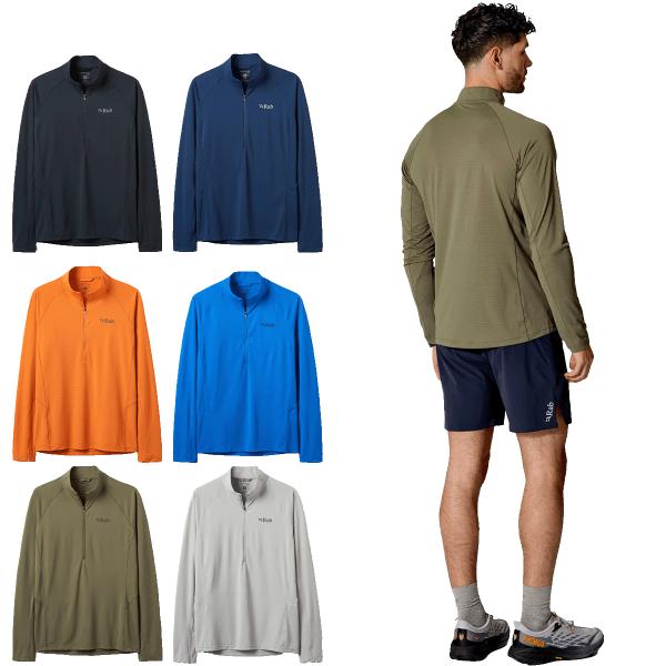 RAB Men's Sonic LS Zip ソニック ロングスリーブ ジップ 速乾