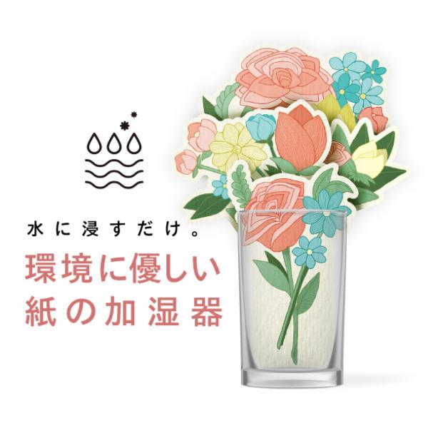エコ加湿器 加湿器 日本製 電気不要 卓上 odecomart ペーパー加湿器（FLOWER2）