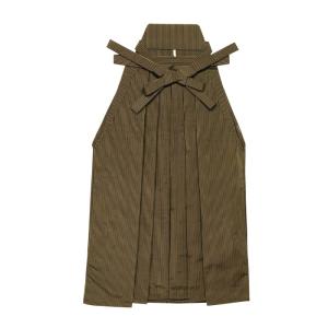 踊り用 袴 縞 はかま 茶 こげ茶 (こげ茶縞巾約７mm) 舞台衣裳、卒業式、成人式等にも