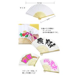 白扇 白扇子 白竹 中彫 白無地 扇子 イベン...の詳細画像2