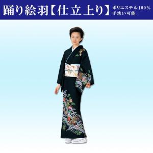 踊り絵羽 附下 訪問着 仕立上り 絵羽 深緑 セミオーダー : ODORI