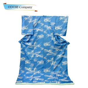 裾引き すそひき おひき 踊り 着物 舞踊 仕立て上がり 白地 銀箔 桜