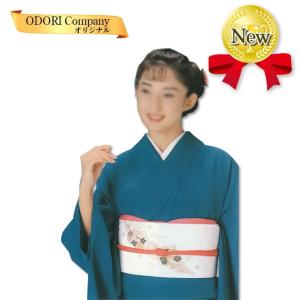 踊り 着物 舞踊 反物 一越無地染 青 当店限定商品｜odori-company