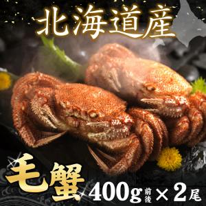 北海道 毛蟹 毛ガニ 400g前後×2尾入 か...の詳細画像1