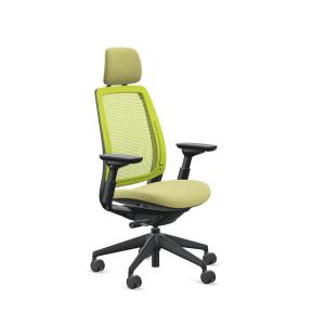 Steelcase スチールケース / Series2（シリーズ2） / プラスチックエアバック仕様 / 可動肘 / ヘッドレスト有 / ブラックフレーム / 張地：NewBlack｜of9