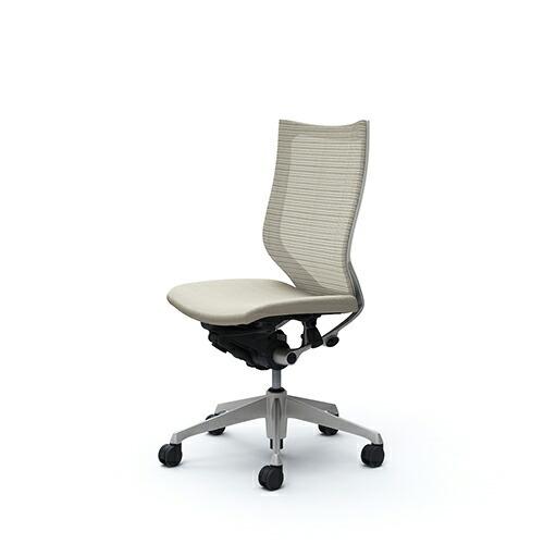 オカムラ バロン / 肘掛なし / 座面：クッション / ハイバック / フレーム：シルバー / ボ...