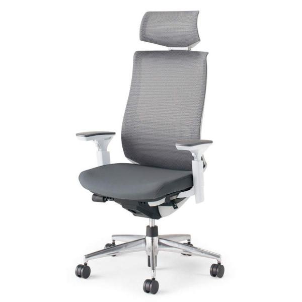 KOKUYO  Bezel（ベゼル）ヘッドレスト付タイプ 可動肘 背メッシュ/座クッション 背座同色...