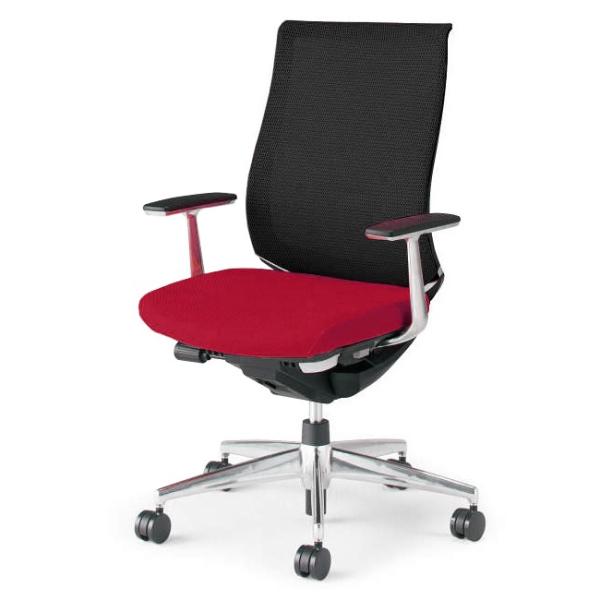 KOKUYO  Bezel（ベゼル）モデレートタイプ T型アルミ肘 背メッシュ 座クッション 背座別...