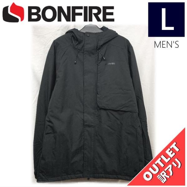【OUTLET】 BONFIRE STRATA INS JKT カラー:BLACK Lサイズ  メン...