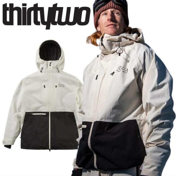 25-26 Mサイズ THIRTYTWO TM RECYCLED JACKET カラー:OFF WH...