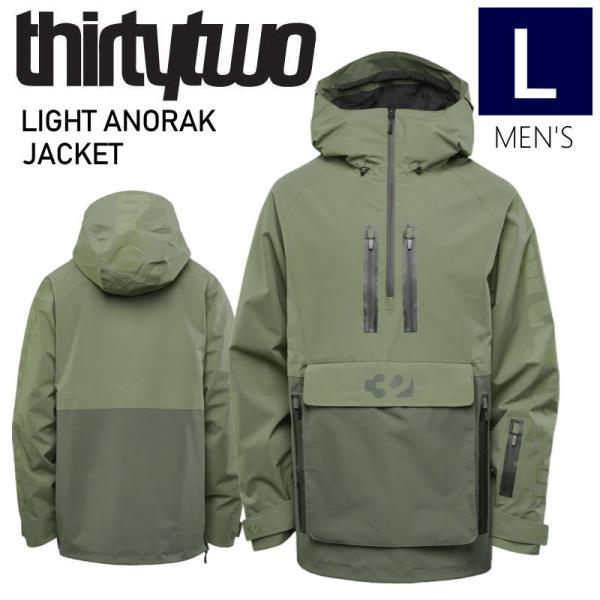 24-25 THIRTYTWO LIGHT ANORAK JKT MILITARY Lサイズ メンズ...