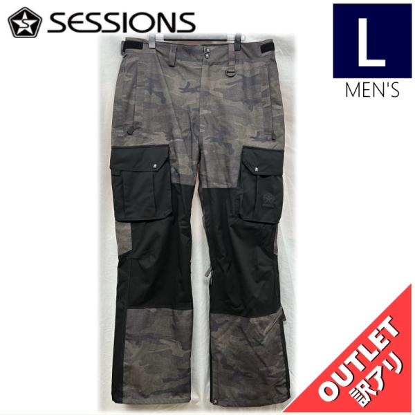 【OUTLET】 SESSIONS  MAJOR PNT カラー:CAMO Lサイズメンズ スノーボ...