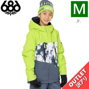 【OUTLET】 23 686 BOYS GEO INSULATED JKT GREEN FLASH CLRBLK Mサイズ 子供用 スノーボード ウェア  アウトレット｜off-1