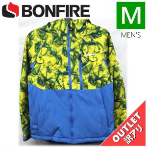 【OUTLET】 ジュニア[Mサイズ]21 BONFIRE PYRE INSULATED JKT カラー:LIME SMOKE BLU Mサイズ  子供用 スノーボード スキー ジャケット JACKET アウトレット｜off-1