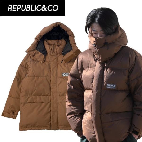 リパブリック REPUBLIC DWYCK PARKA JACKET BROWN スノボウェア ダウ...