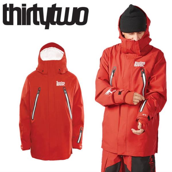 THIRTYTWO SPRINGBREAK PARKA JKT カラー:RED BLACK 23-2...