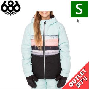 【OUTLET】 23 686 GIRLS ATHENA INSULATED JKT ICY BLUE SNST STRP CLRBLK Sサイズ 子供用 スノーボード ウェア  アウトレット｜off-1